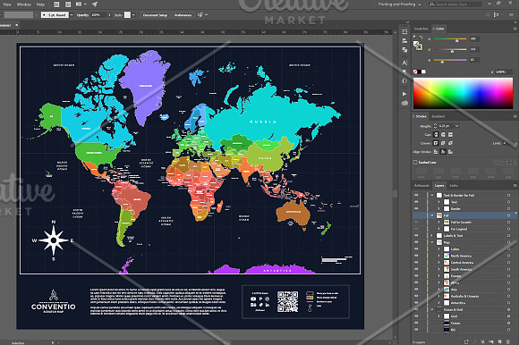 Conventio Scratch Map in Stationery Templates - product preview 11