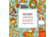 Christmas background pictures. Vector illustrations for holiday. Frame with place for your text
