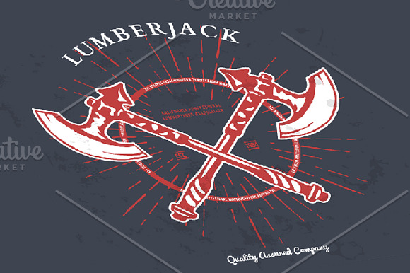 Crossed Axes Lumberjack Graphic Tee in Illustrations - product preview 1