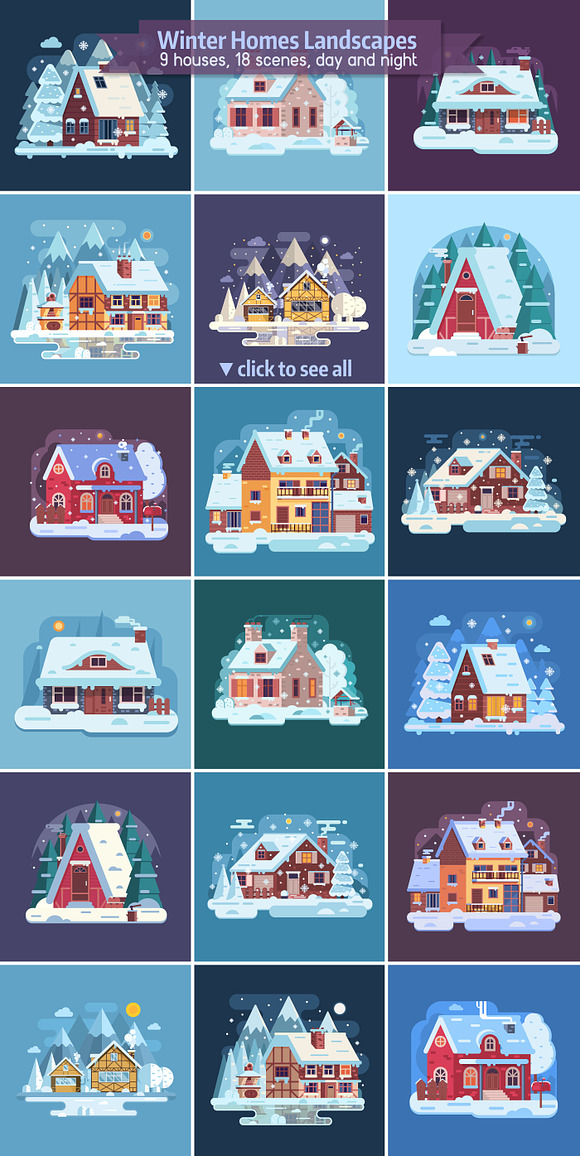 Winter Cozy House Collection in Illustrations - product preview 1
