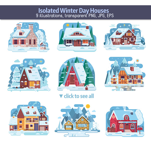Winter Cozy House Collection in Illustrations - product preview 2
