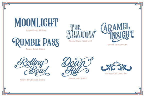 Rumble Brave Typeface in Tattoo Fonts - product preview 9