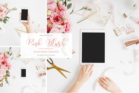 Pink Blush Styled Stock Photos in Mobile & Web Mockups - product preview 2