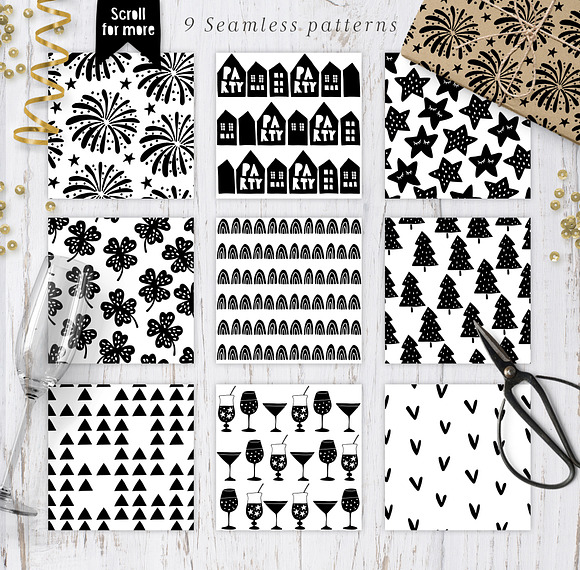 Scandinavian New Year party set in Illustrations - product preview 4