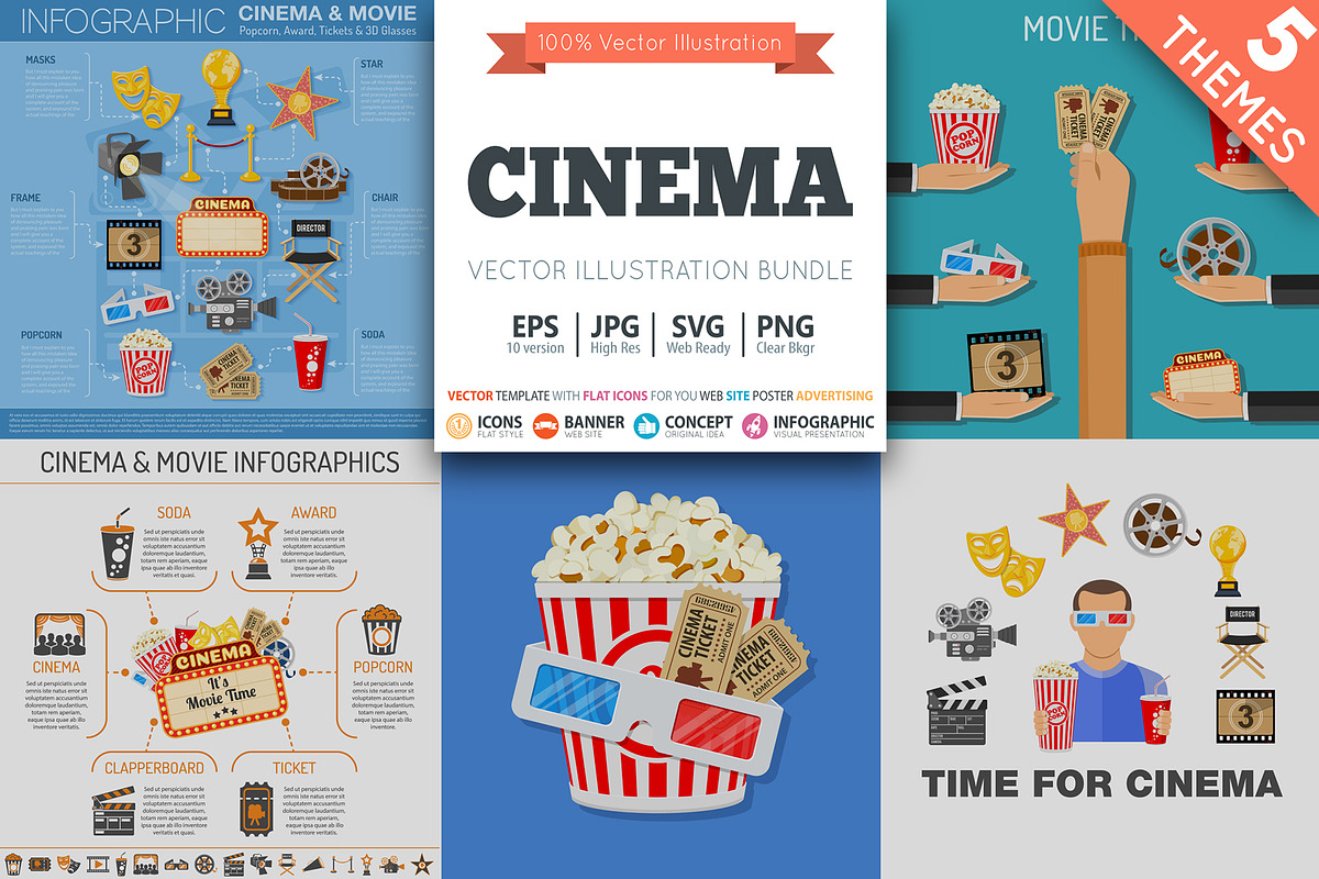 Cinema and Movie Themes in Illustrations - product preview 8