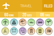 60 Travel Filled Low Poly Icons