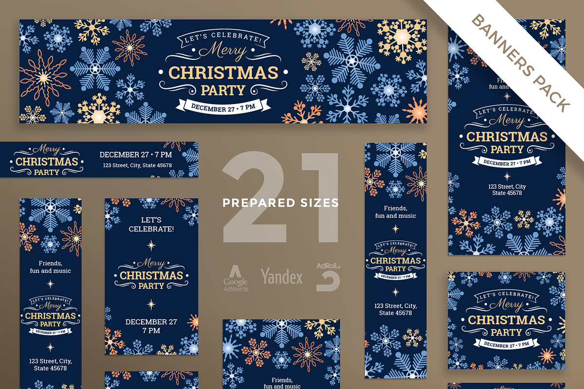 Banners Pack | Merry Christmas Party in Templates - product preview 8