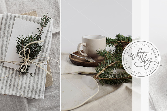 Neutral Winter Styled Stock Bundle in Print Mockups - product preview 6