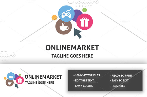 Online Market Logo in Logo Templates - product preview 2