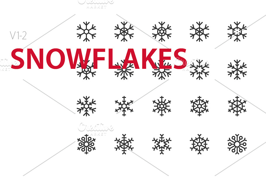 40  Snowflakes UI icons