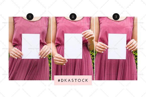 14 Woman Holding Card Mockup - BDL5 in Print Mockups - product preview 1