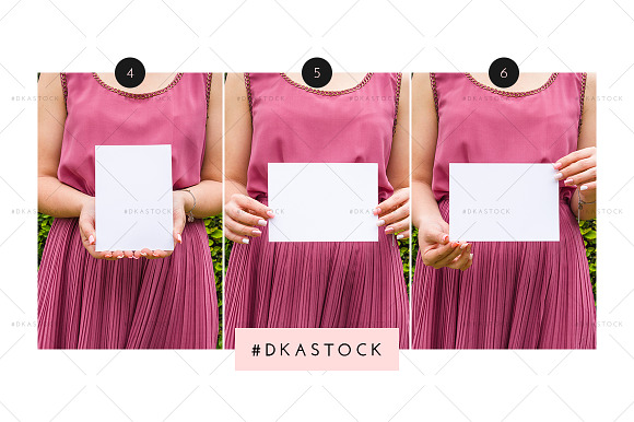 14 Woman Holding Card Mockup - BDL5 in Print Mockups - product preview 2