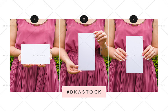 14 Woman Holding Card Mockup - BDL5 in Print Mockups - product preview 3
