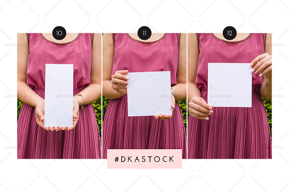 14 Woman Holding Card Mockup - BDL5 in Print Mockups - product preview 4