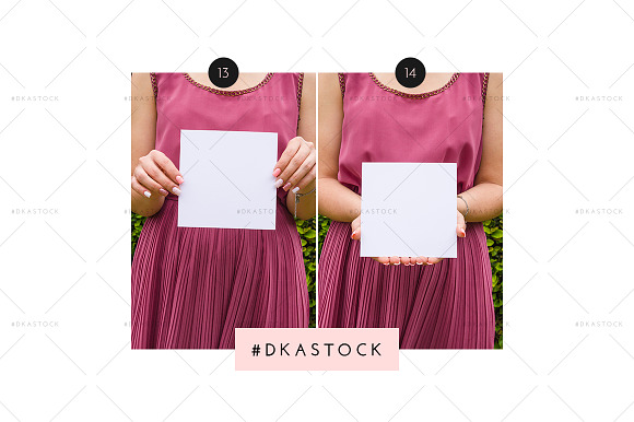 14 Woman Holding Card Mockup - BDL5 in Print Mockups - product preview 5