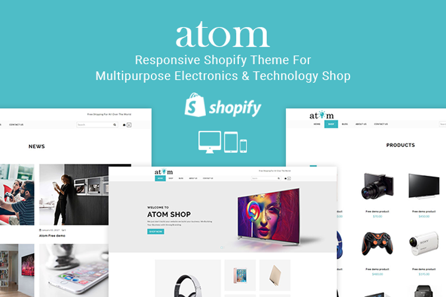 Atom - Electronics Shopify Theme in Themes - product preview 8