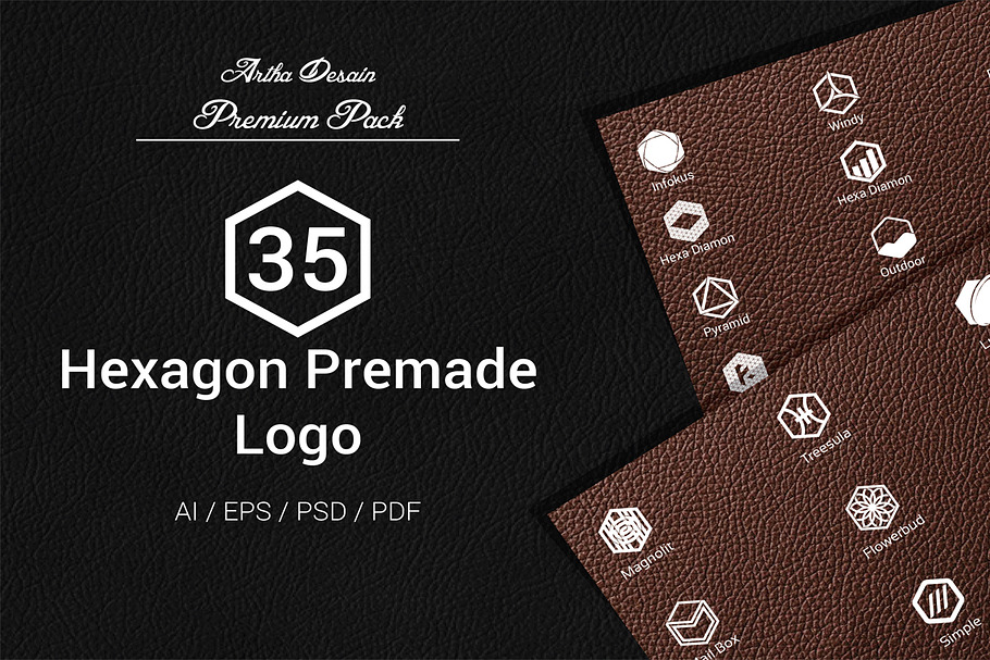 Hexagon Premade Logo Emblem Vol.2