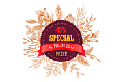 Special Autumn Price 2017 on Vector Illustration