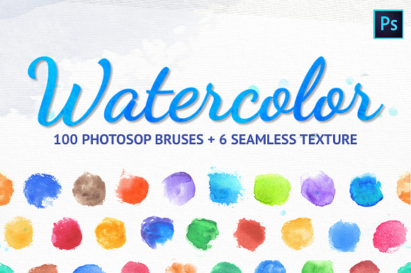 Watercolor brushes and styles in Photoshop Brushes - product preview 4
