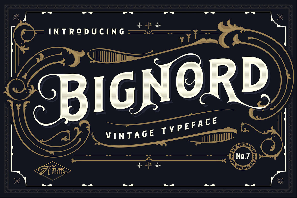 Bignord - Vintage Typeface in Vintage Fonts - product preview 8