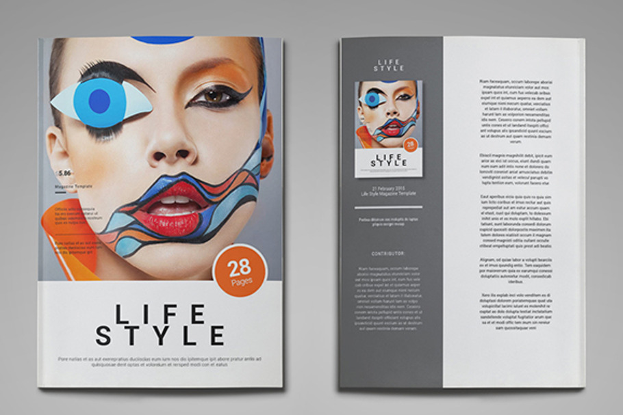Life Style Magazine Template in Magazine Templates - product preview 8