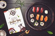 Sushi Bar Menu Mock-up #4