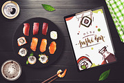 Sushi Bar Menu Mock-up #5