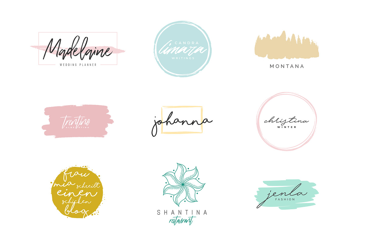 63 feminine Logos ☾ Señorita's Dream in Logo Templates - product preview 8