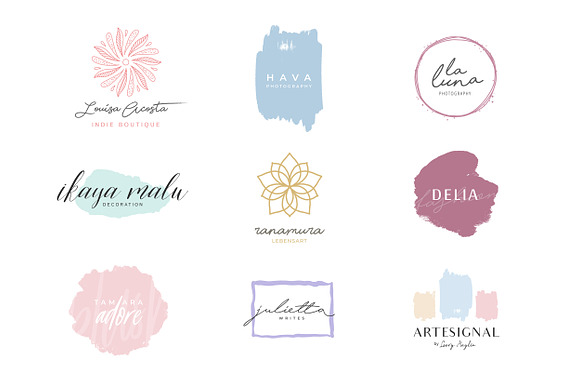 63 feminine Logos ☾ Señorita's Dream in Logo Templates - product preview 1