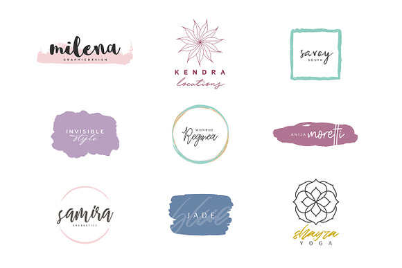 63 feminine Logos ☾ Señorita's Dream in Logo Templates - product preview 2