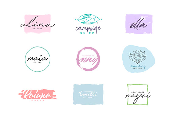 63 feminine Logos ☾ Señorita's Dream in Logo Templates - product preview 3
