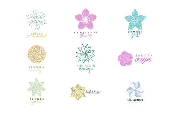 63 feminine Logos ☾ Señorita's Dream in Logo Templates - product preview 5