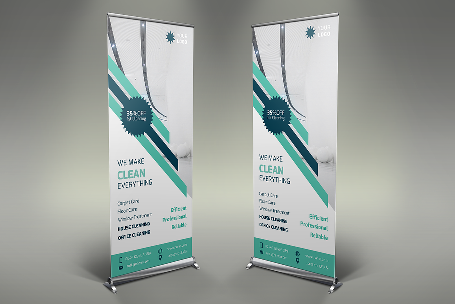 Cleaning Services Roll Up Banner