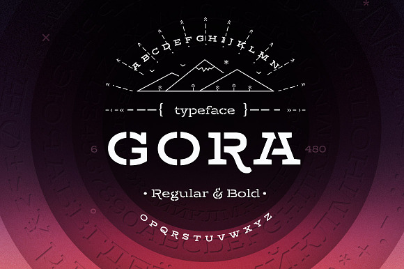 Gora Stencil – Reg & Bold in Slab Serif Fonts - product preview 8