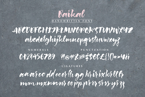 Baikal Handwritten Font with bonus  in Script Fonts - product preview 4