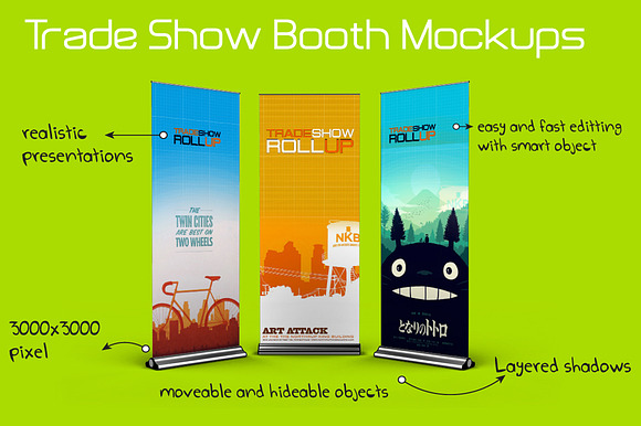 4 Trade Show Mockups in Mockup Templates - product preview 1