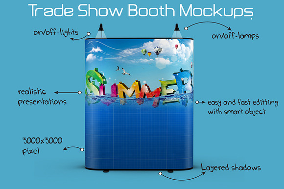 4 Trade Show Mockups in Mockup Templates - product preview 2