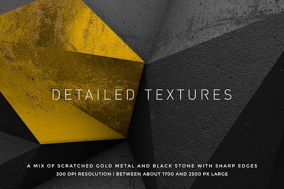 Black & Gold polygons in Objects - product preview 4