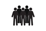 Crowd silhouette icon
