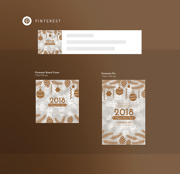 Social Media Pack | Happy New Year in Social Media Templates - product preview 4