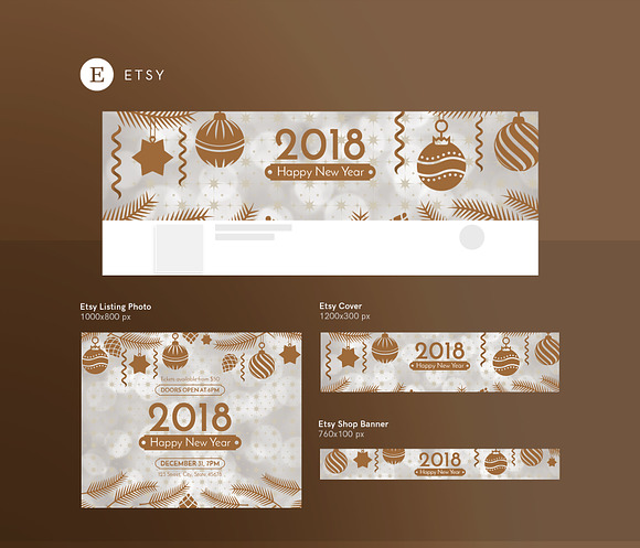 Social Media Pack | Happy New Year in Social Media Templates - product preview 5