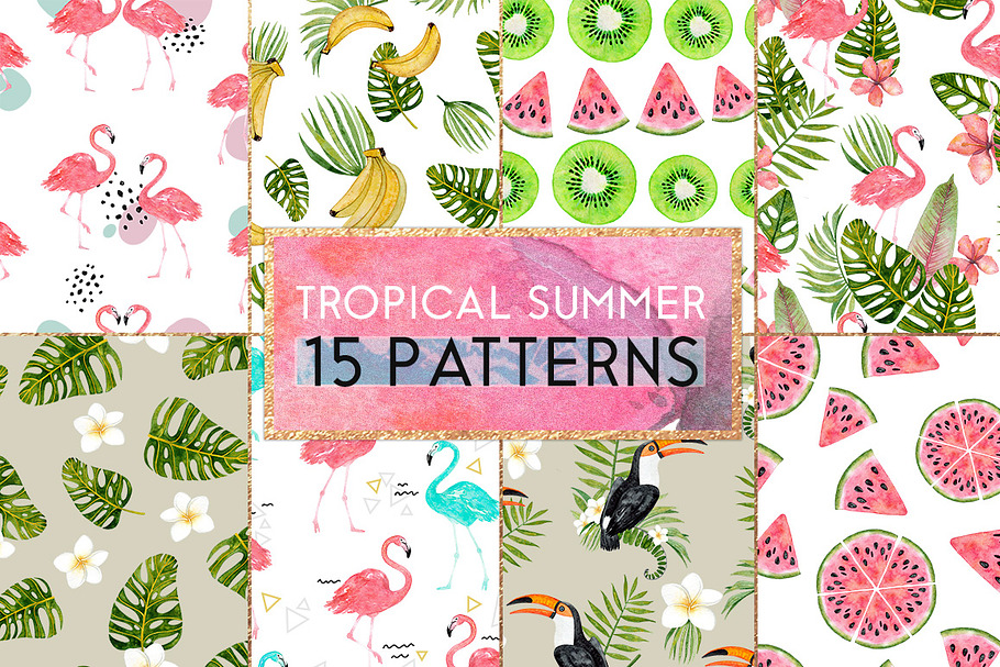 Tropical summer patterns in Patterns - product preview 8