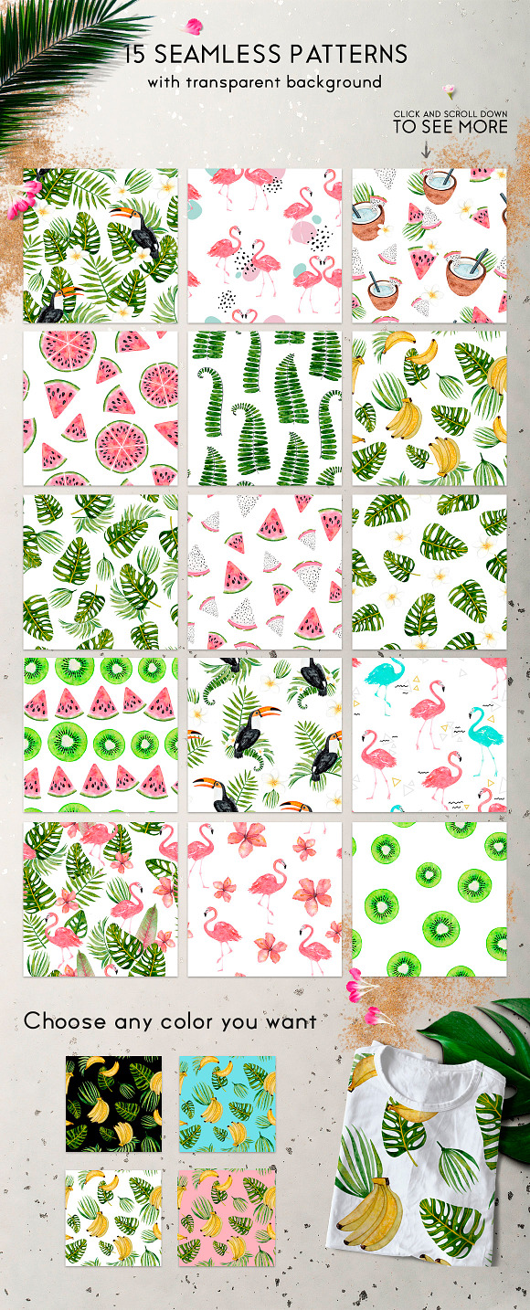 Tropical summer patterns in Patterns - product preview 1