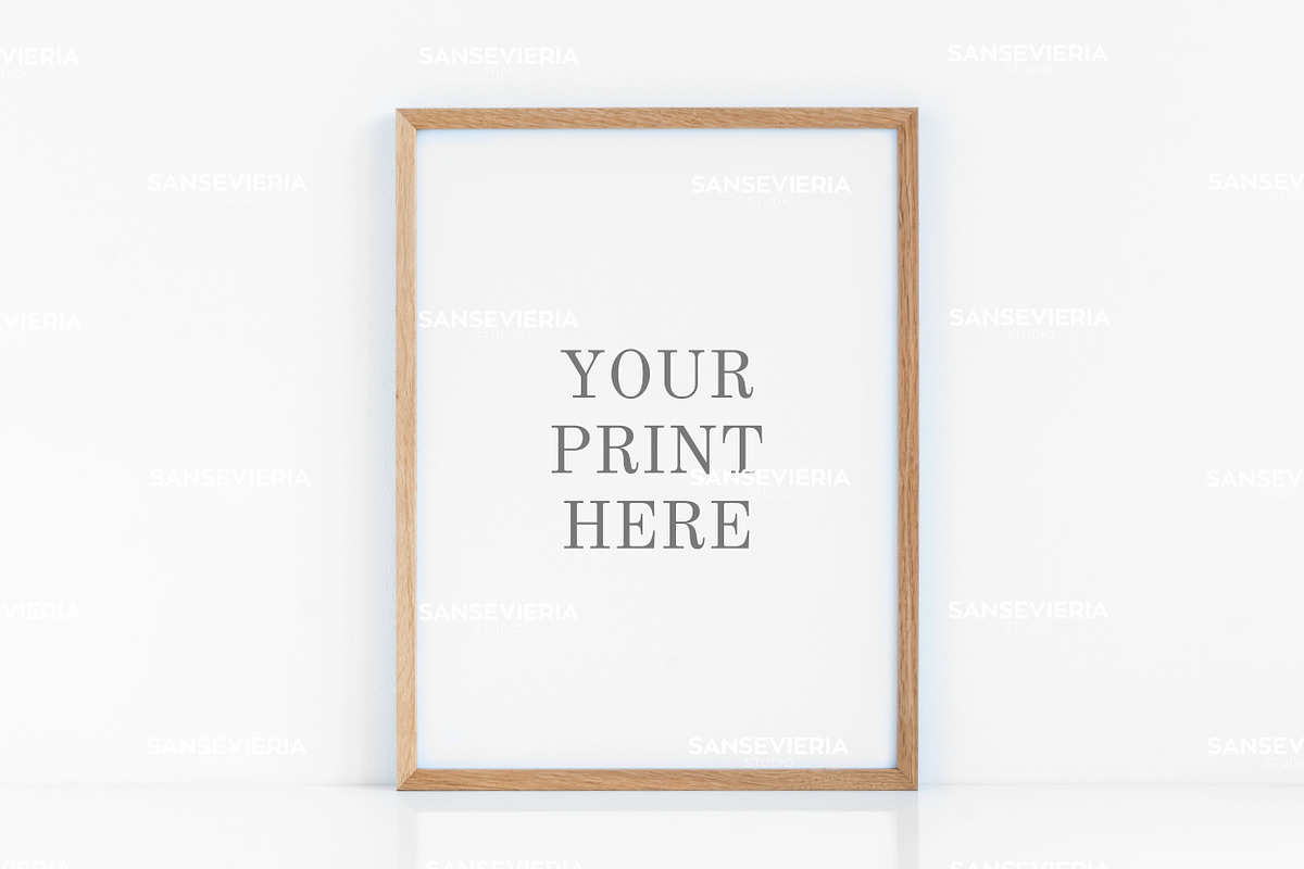 30x40 wood frame mockup 12x16 3:4  in Print Mockups - product preview 8