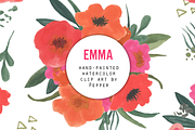 Watercolor Flower Clipart - Emma