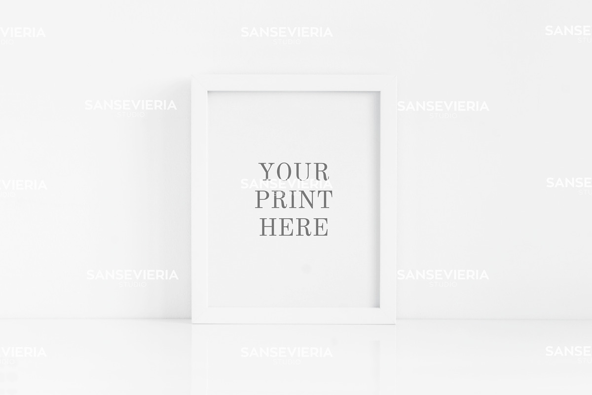 8x10 white frame mock up 12x16 4:5 in Print Mockups - product preview 8