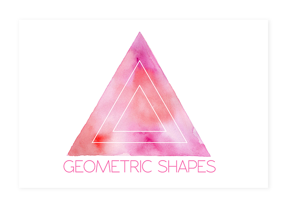 watercolor geometric shapes in Photoshop Shapes - product preview 3
