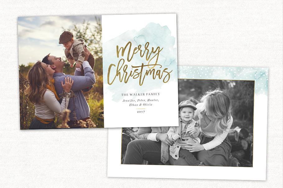 Christmas Card Template CC157 in Card Templates - product preview 8