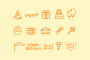 15 Birthday Doodle Icons