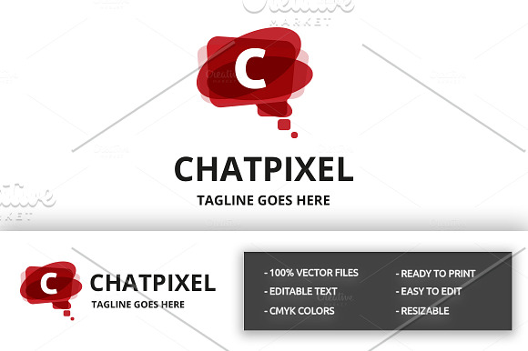 ChatPixel (Letter C) Logo in Logo Templates - product preview 2